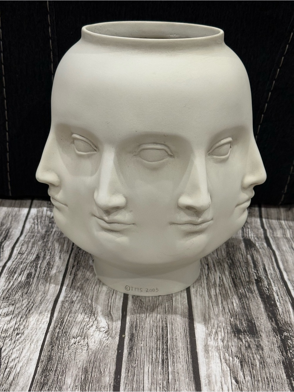 Vintage TMS Fornasetti Style Perpetual Face Vase Multi Face Collectable Vase